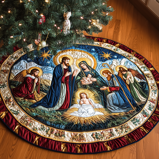 Nativity Blessing Quilted Tree Skirt GFTOHD254