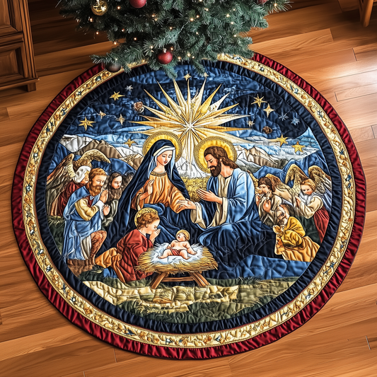 Nativity Blessing Quilted Tree Skirt GFTOHD258