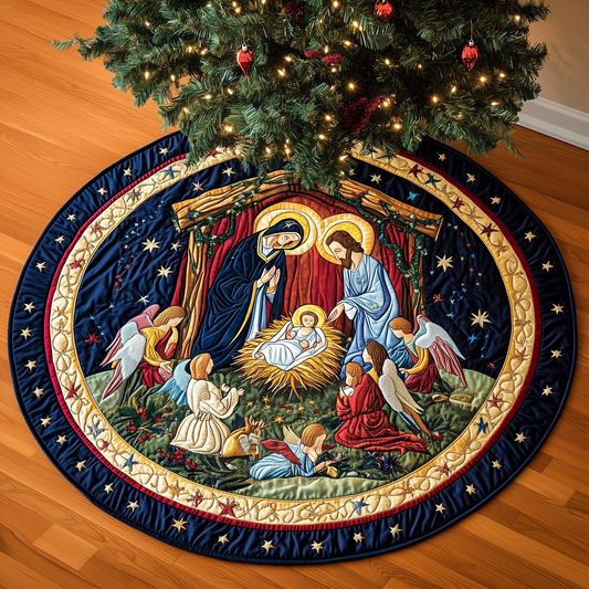 Nativity Blessing Quilted Tree Skirt GFTOHD263