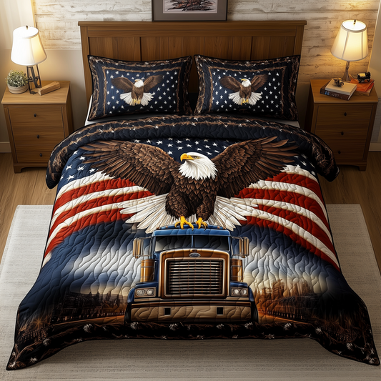 Eagle of Freedom 3-Piece Quilted Bedding Set GFTOHD332