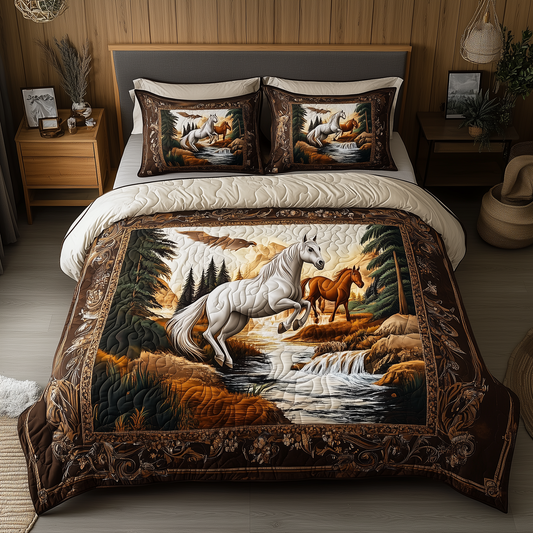 Beachside Runners 3-Piece Quilted Bedding Set GFTOHD397