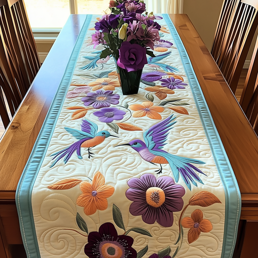 Elegant Hummingbird Quilted Table Runner GFTOHD674