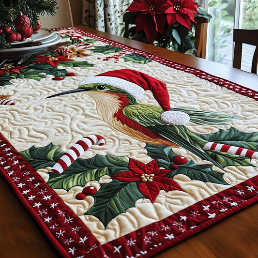 Christmas Hummingbird Quilted Table Runner GFTOHD676