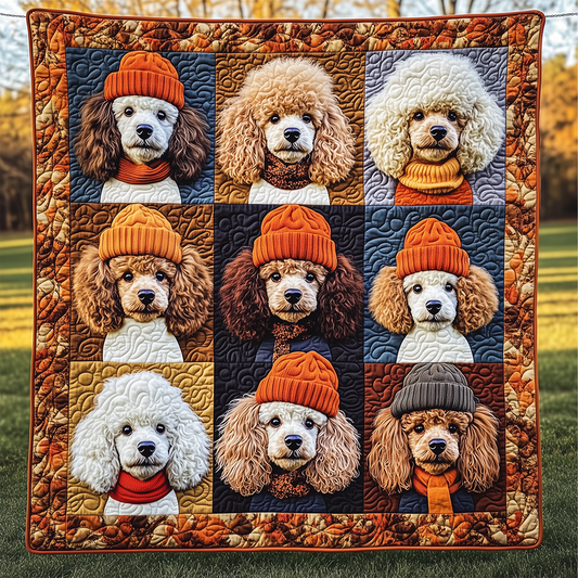 Adorable Poodle Quilted Blanket GFTOHD681