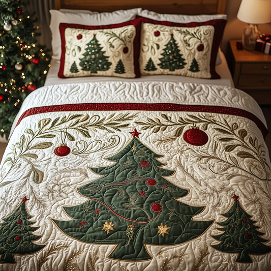 Holiday Forest 3-Piece Quilted Bedding Set GFTOHD711