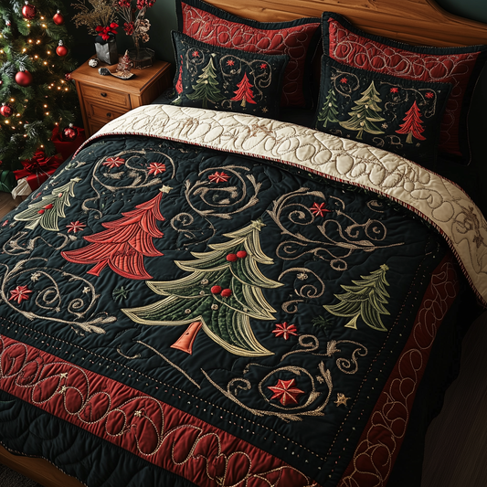 Holiday Forest 3-Piece Quilted Bedding Set GFTOHD715