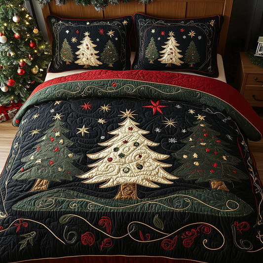 Holiday Forest 3-Piece Quilted Bedding Set GFTOHD716