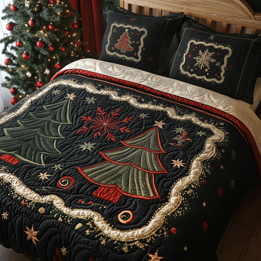 Holiday Forest 3-Piece Quilted Bedding Set GFTOHD717