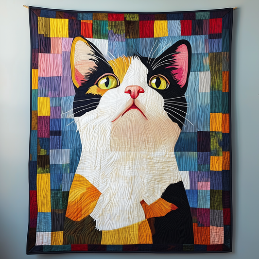 Vibrant Cat Quilted Blanket GFTOHD720