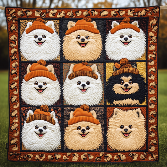 Adorable Pomeranian Quilted Blanket GFTOHD749