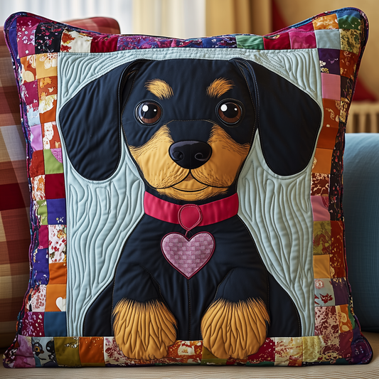 Dachshund Love Quilted Pillow Case GFTONL1050