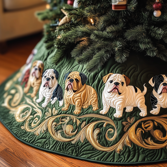 English Bulldog Quilted Tree Skirt GFTONL1076