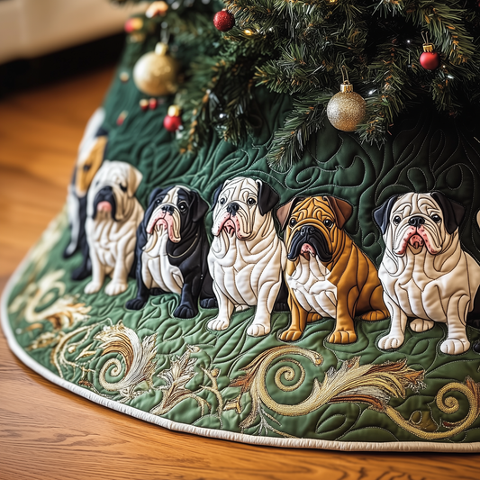 English Bulldog Quilted Tree Skirt GFTONL1079