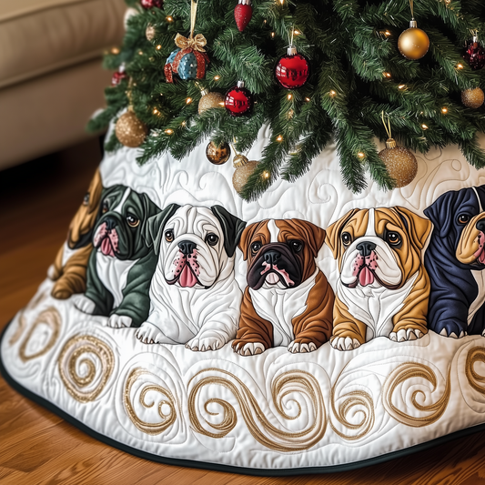 English Bulldog Quilted Tree Skirt GFTONL1084