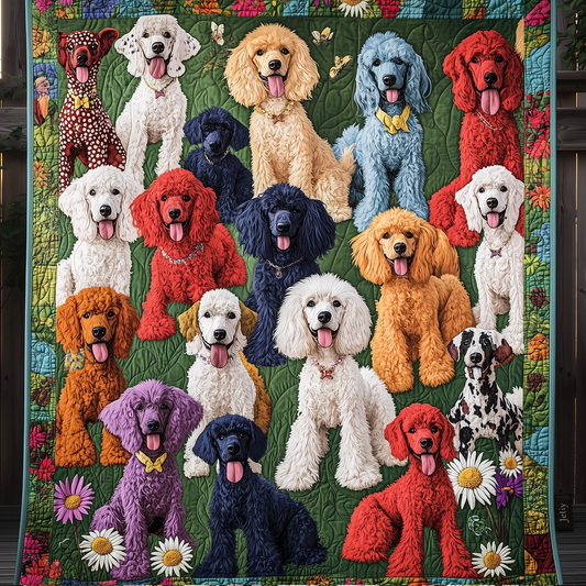 Charming Poodle Quilted Blanket GFTONL1269