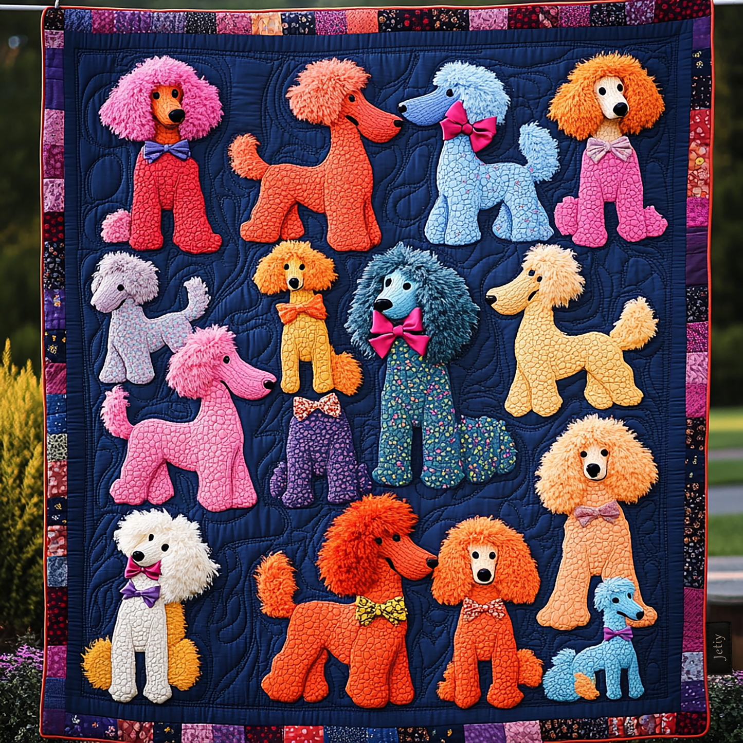 Charming Poodle Quilted Blanket GFTONL1270