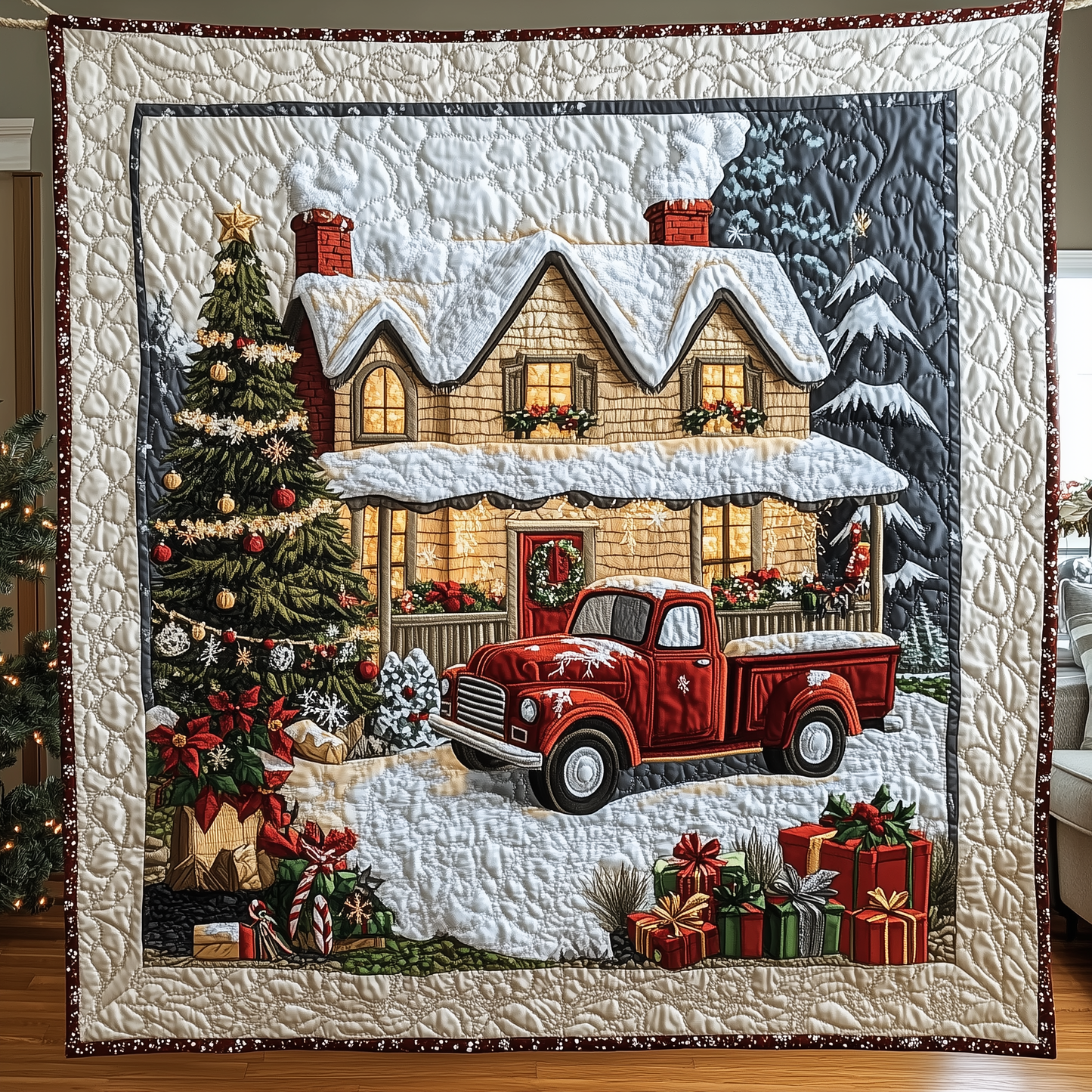 Warm And Cozy Cabin Quilted Blanket GFTONL1342