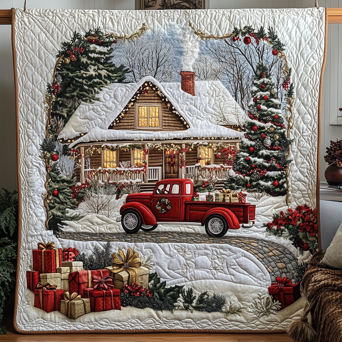 Warm And Cozy Cabin Quilted Blanket GFTONL1344