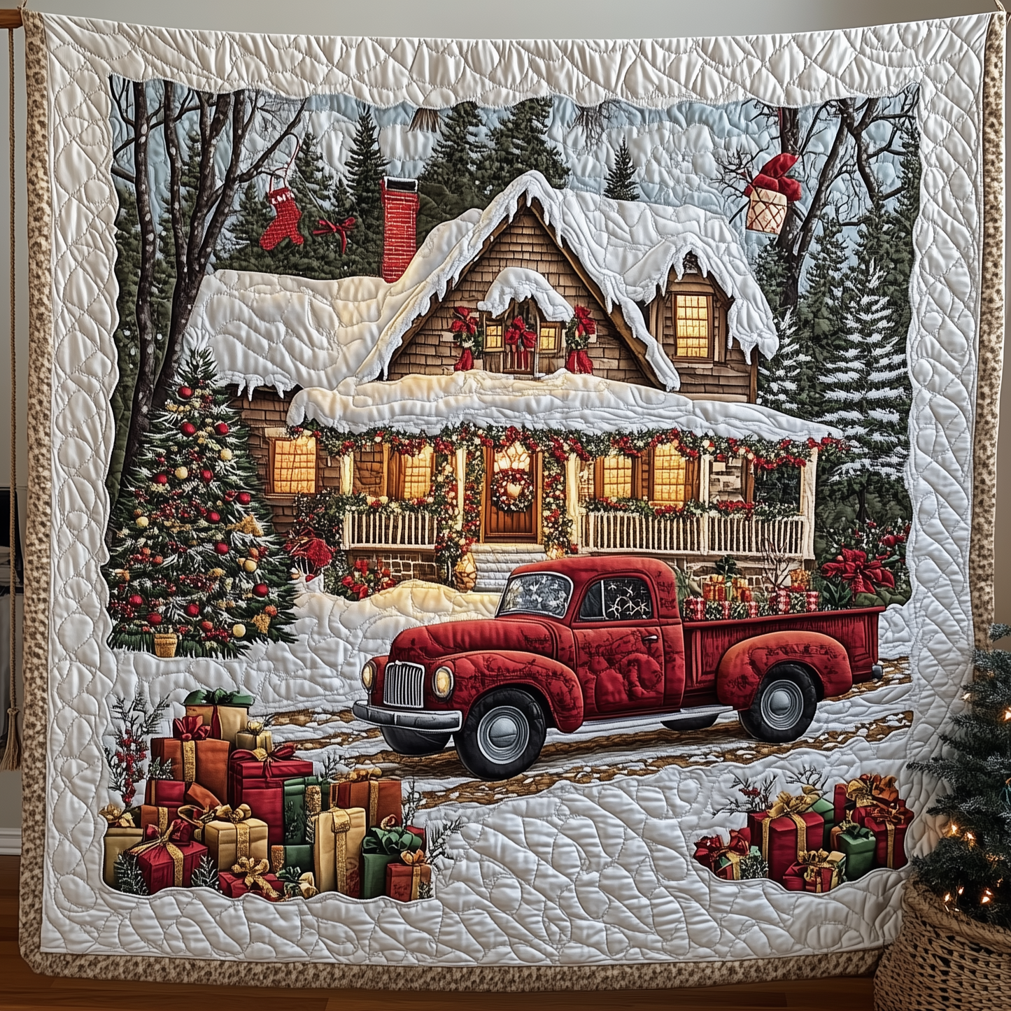 Warm And Cozy Cabin Quilted Blanket GFTONL1347