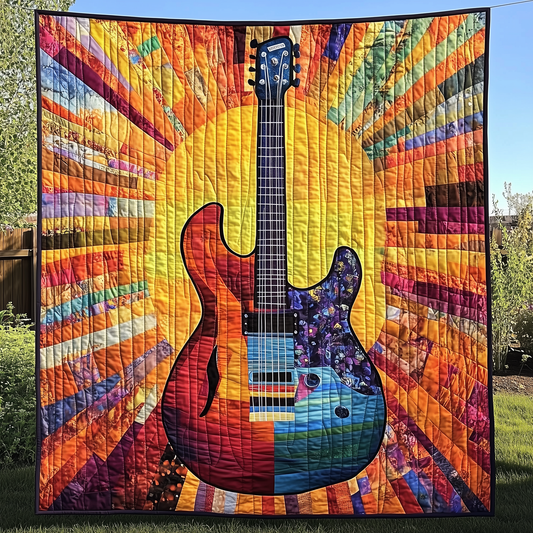 Radiant Guitar Sunshine Quilted Blanket GFTONL139