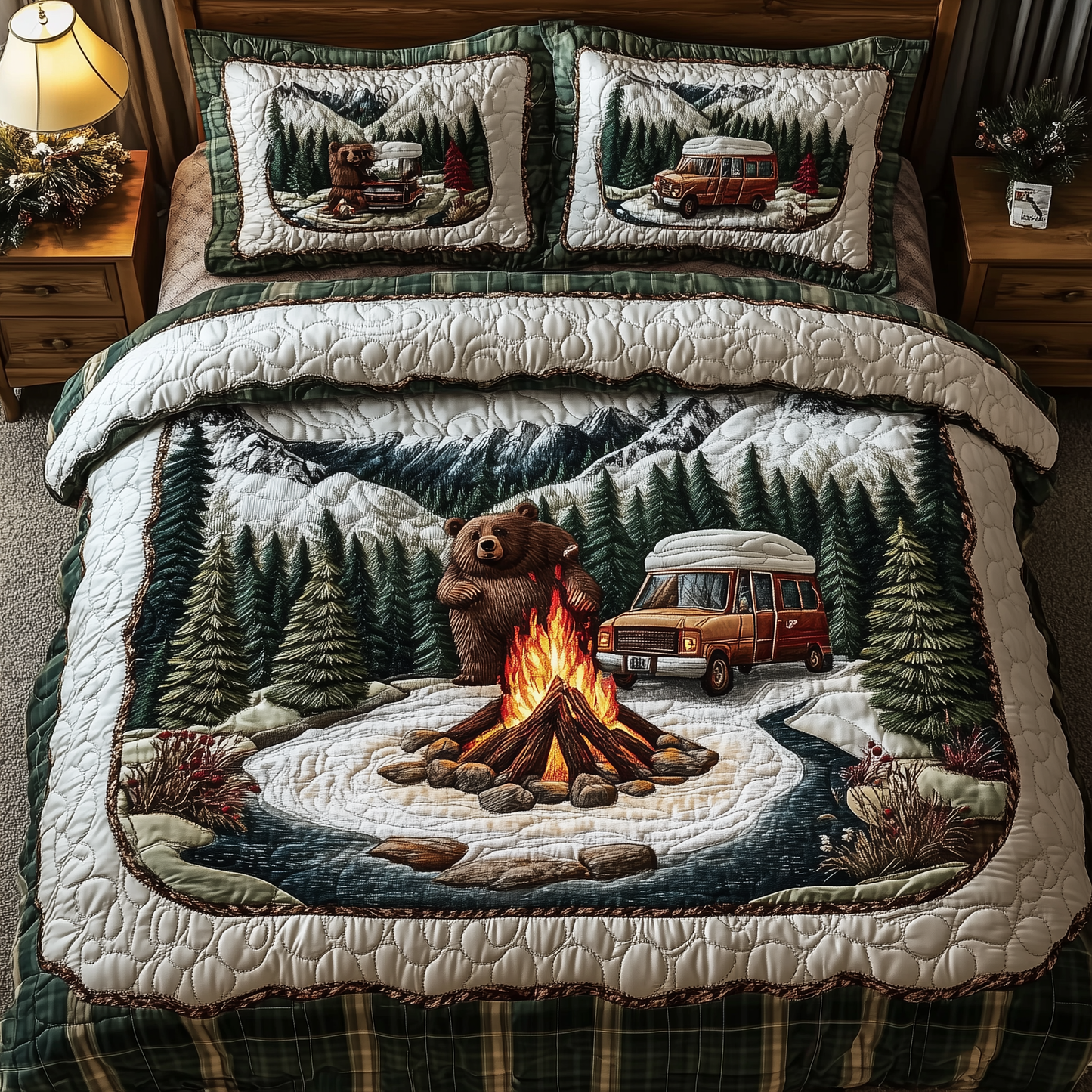 Camping Is My Therapy 3-Piece Quilted Bedding Set GFTONL1436