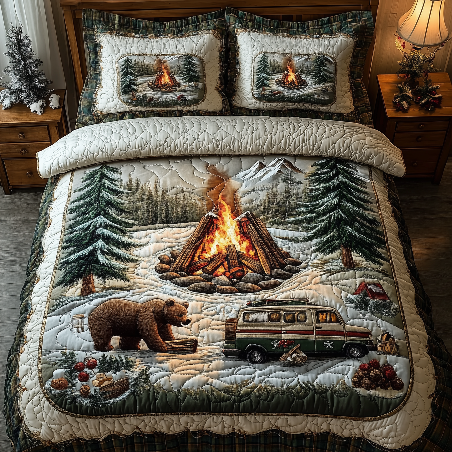 Camping Is My Therapy 3-Piece Quilted Bedding Set GFTONL1437