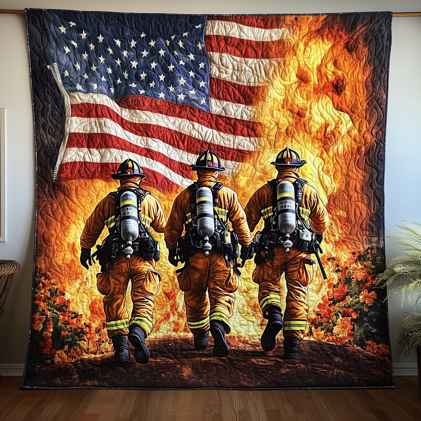 American Firefighter Quilted Blanket GFTONL1464