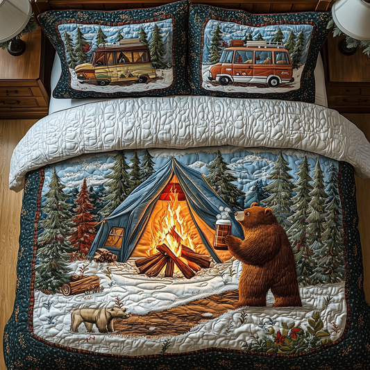 Camping Is My Job 3-Piece Quilted Bedding Set GFTONL1479