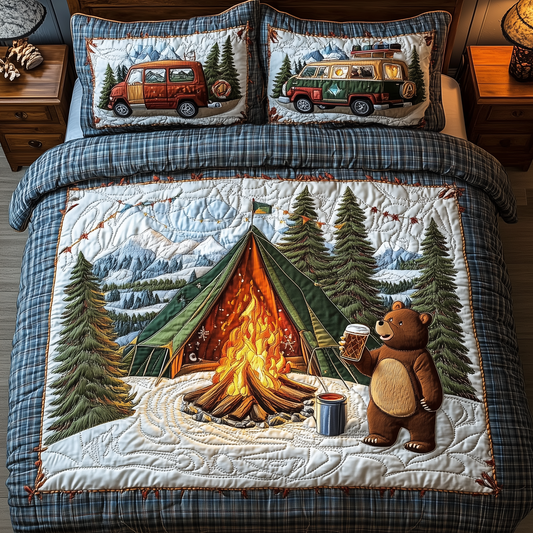 Camping Is My Job  3-Piece Quilted Bedding Set GFTONL1480