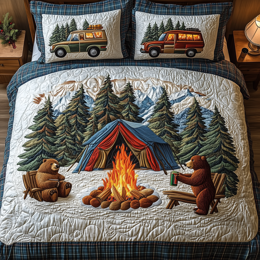 Camping Is My Job  3-Piece Quilted Bedding Set GFTONL1481