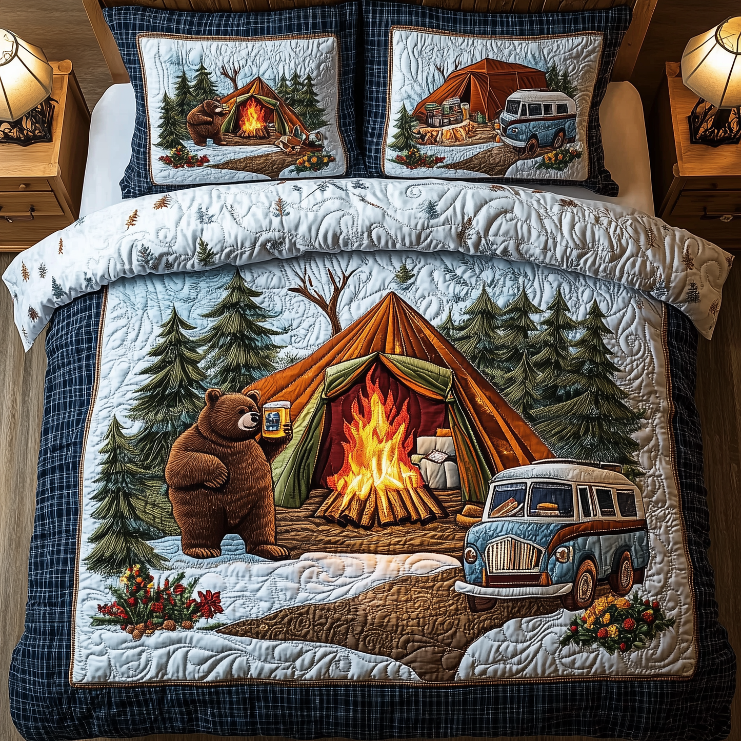 Camping Is My Job  3-Piece Quilted Bedding Set GFTONL1482