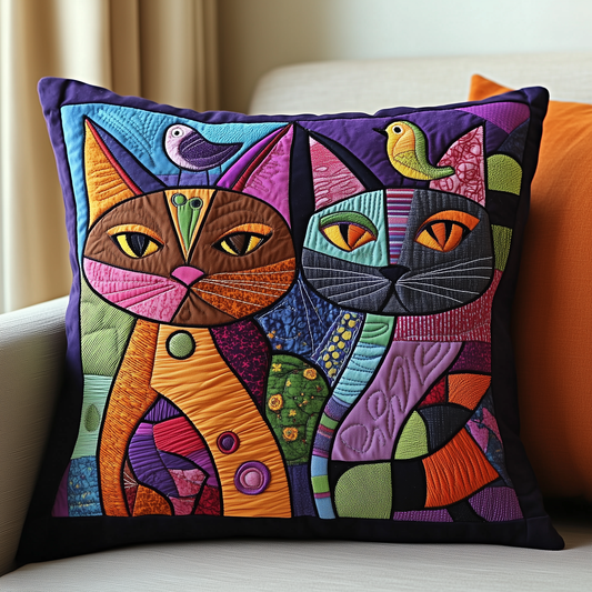 The Odd Cat Duo Quilted Pillow Case GFTONL305