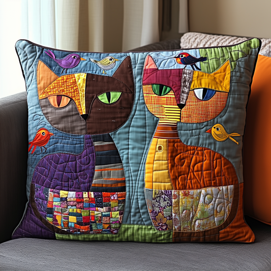 The Odd Cat Duo Quilted Pillow Case GFTONL306