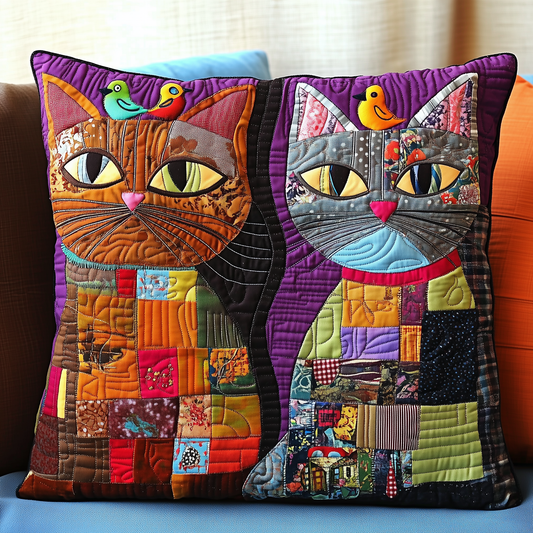 The Odd Cat Duo Quilted Pillow Case GFTONL309