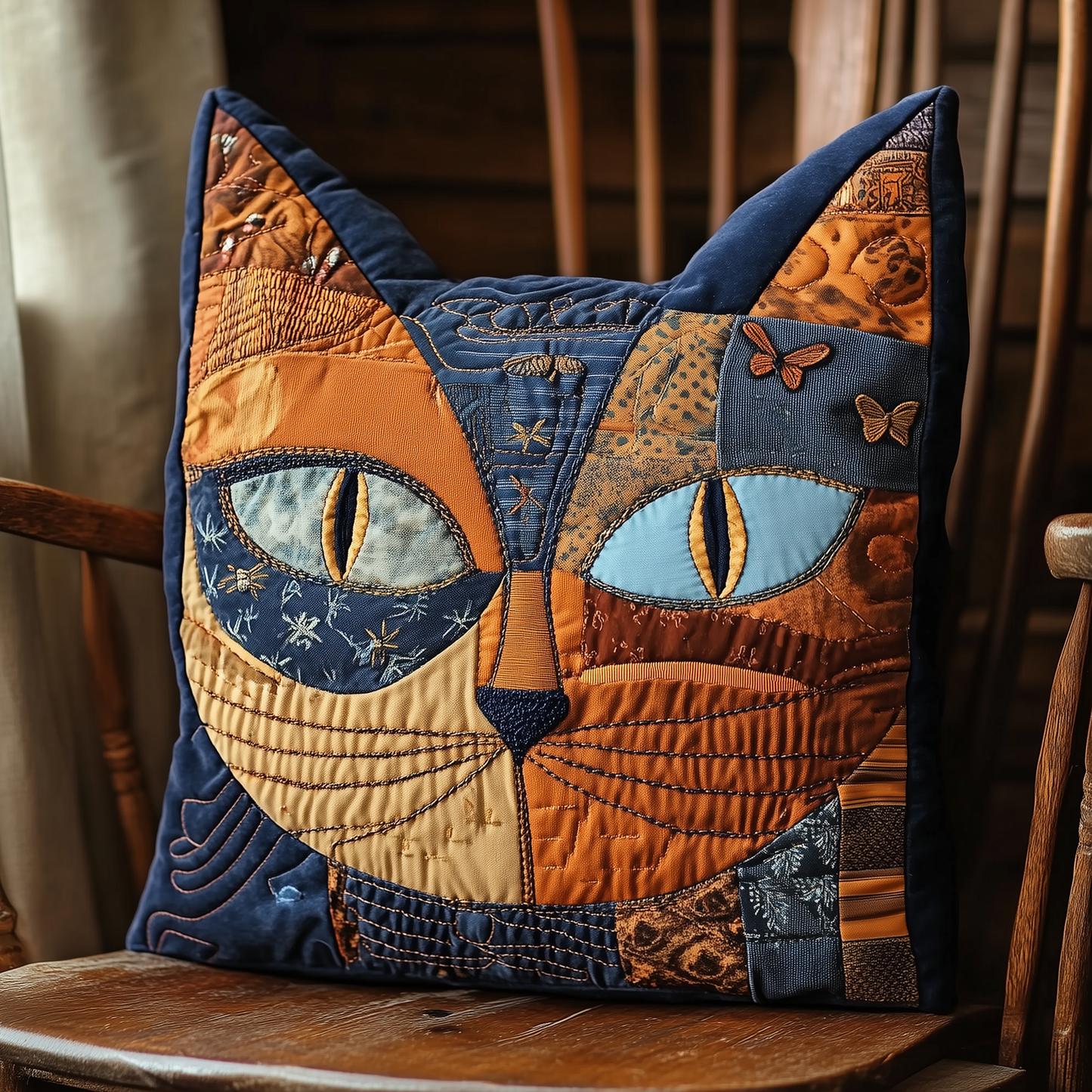 Cat Quilted Pillow Case GFTONL413