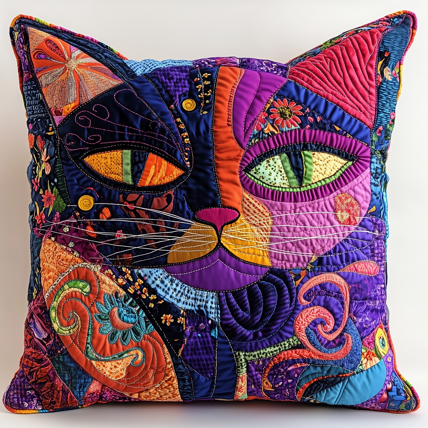 Cat Quilted Pillow Case GFTONL415