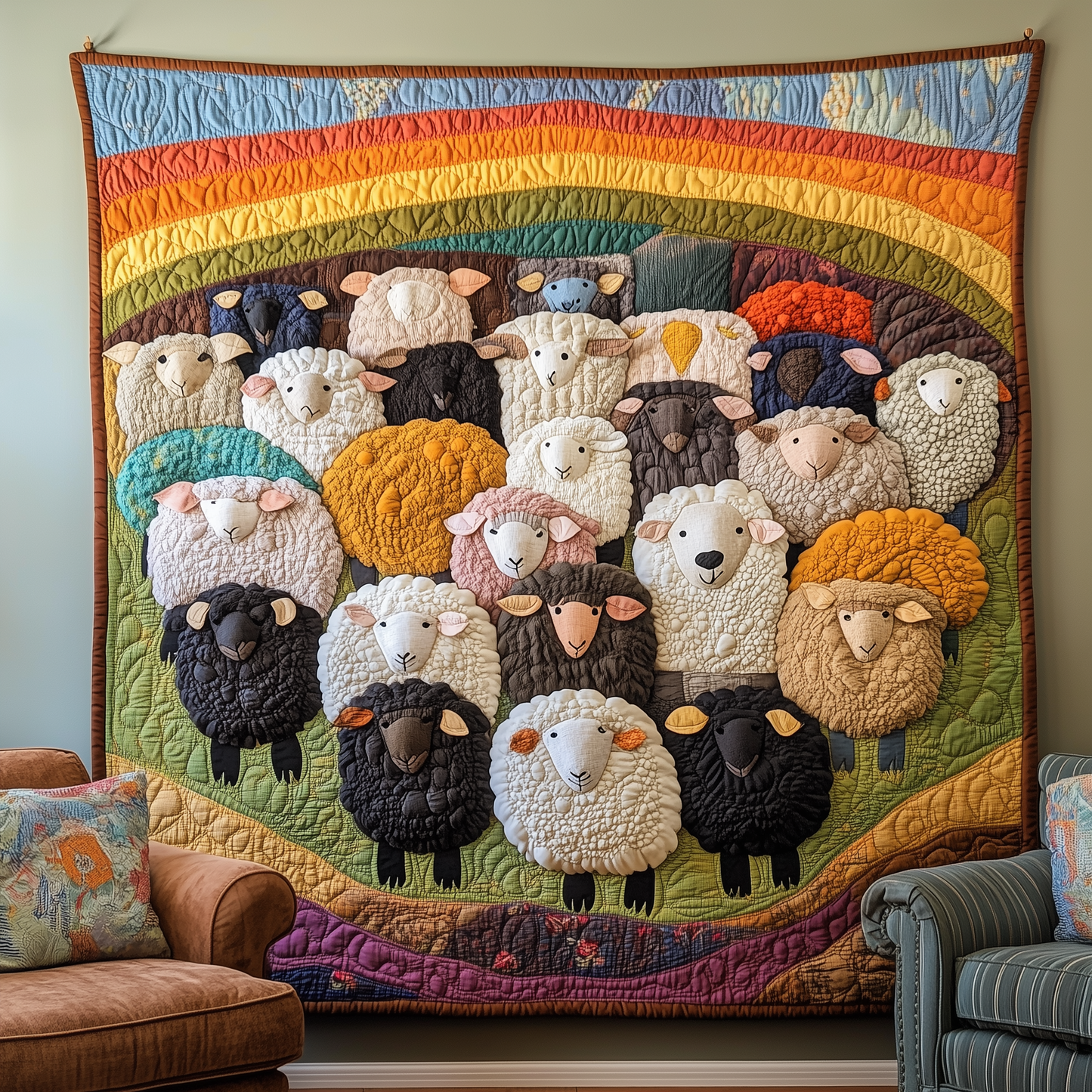 Sheep Parade Quilted Blanket GFTONL442