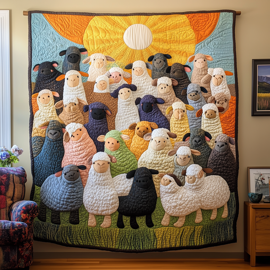 Sheep Parade Quilted Blanket GFTONL445