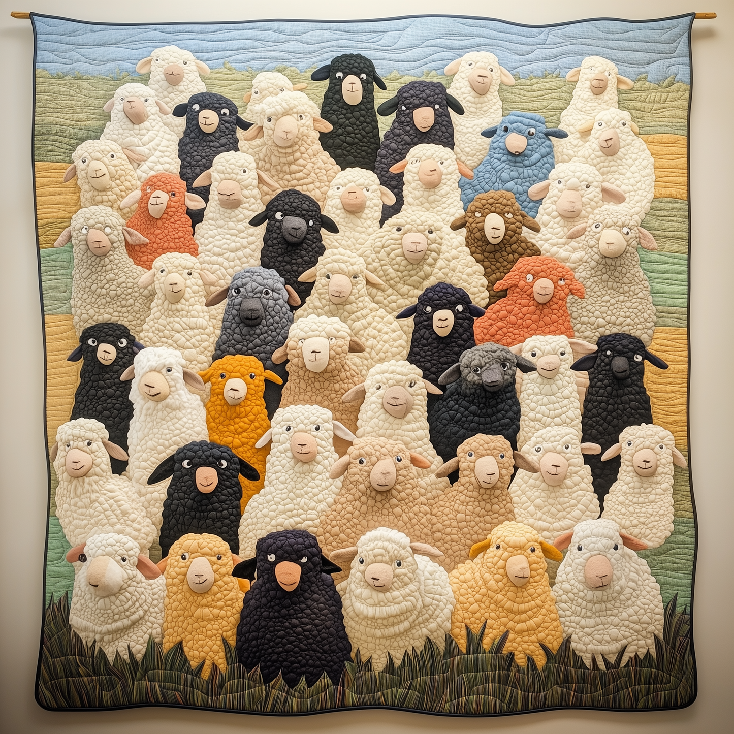 Sheep Parade Quilted Blanket GFTONL449