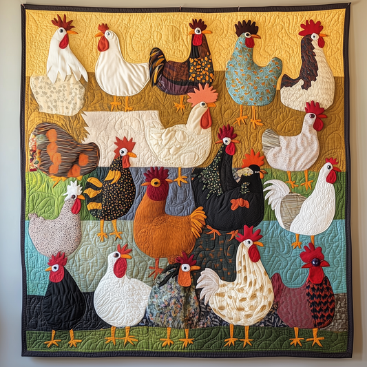 Chicken Invaders Quilted Blanket GFTONL466