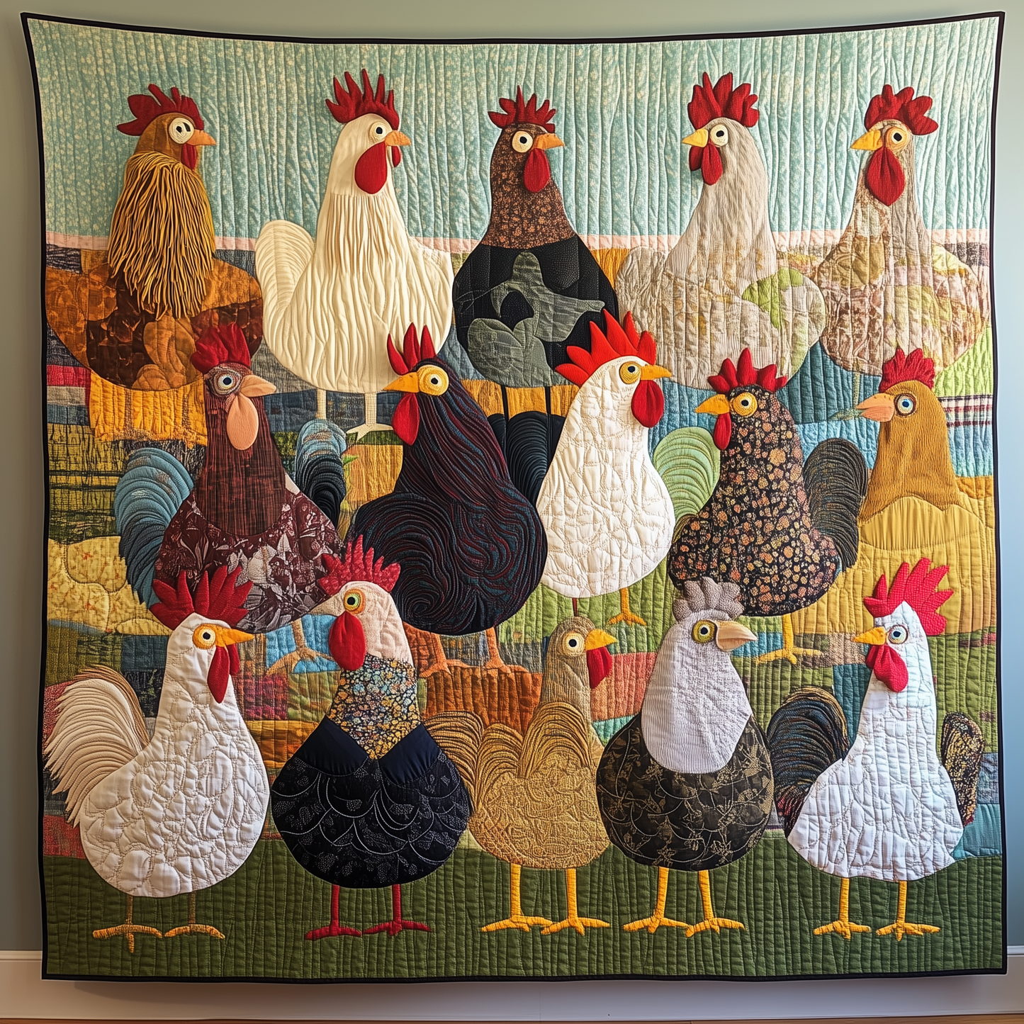 Chicken Invaders Quilted Blanket GFTONL468