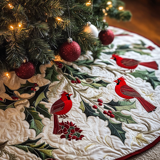 Red Cardinal Quilted Tree Skirt GFTONL497