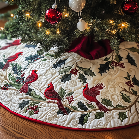 Red Cardinal Quilted Tree Skirt GFTONL499