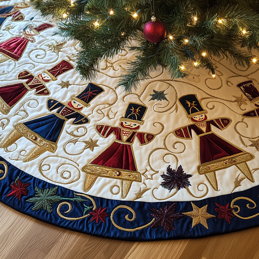 Grumpy Sleepy Nutcrackers Quilted Tree Skirt GFTONL604