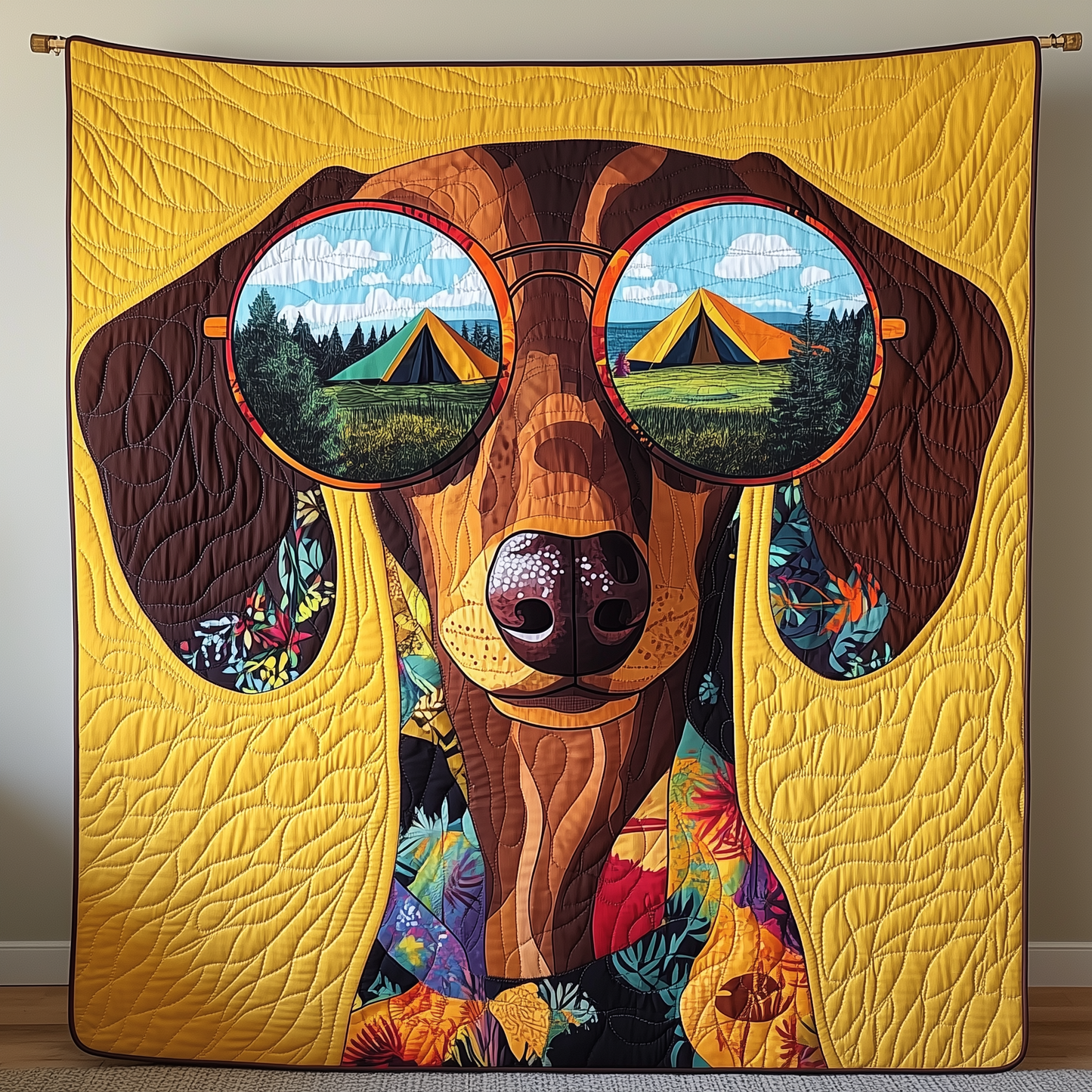 Adventure Dachshund Quilted Blanket GFTONL640