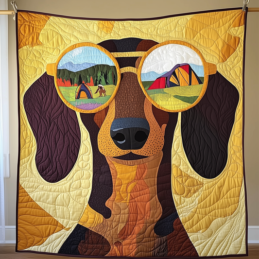 Adventure Dachshund Quilted Blanket GFTONL644