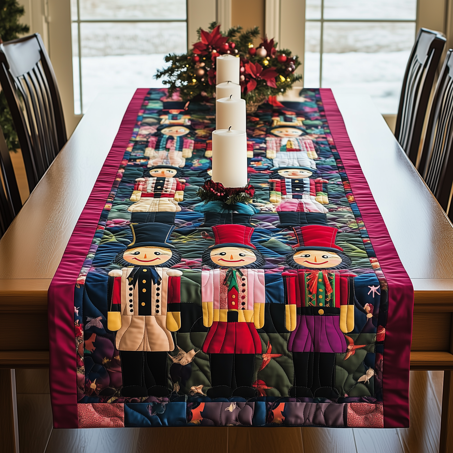 Playful Nutcracker Quilted Table Runner GFTONL657