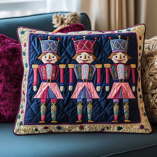 Cheerful Nutcracker Quilted Pillow Case GFTONL676