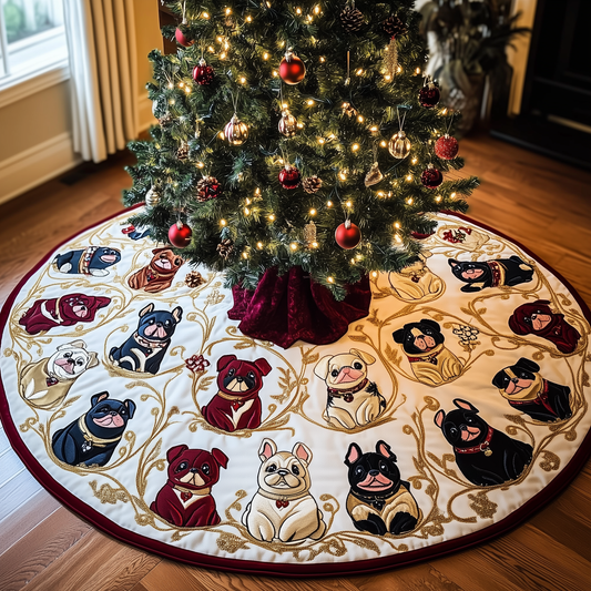 Bulldog Quilted Tree Skirt GFTONL695