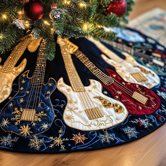 Bass Guitars Quilted Tree Skirt GFTONL738